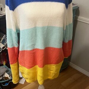 Colorful Striped Women's Sweater